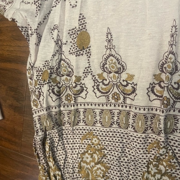 Free People Printed Bell Sleeve Top Size S - Picture 3 of 6
